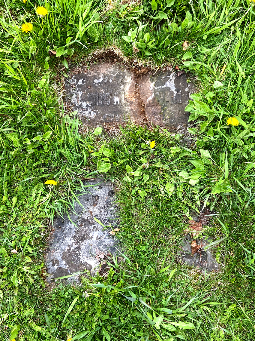 Photo of headstones/Angus McLennan d1870 hdstn Lovat Cemetery Bruce co ON